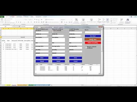 Warehouse inventory management based on an Excel file program 3276 article VBA programming