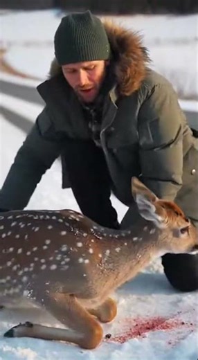 Brave Man Saves Deer From Charging Tiger 😳🐅🦌 | Wild Rescue Moment. #wildliferescue