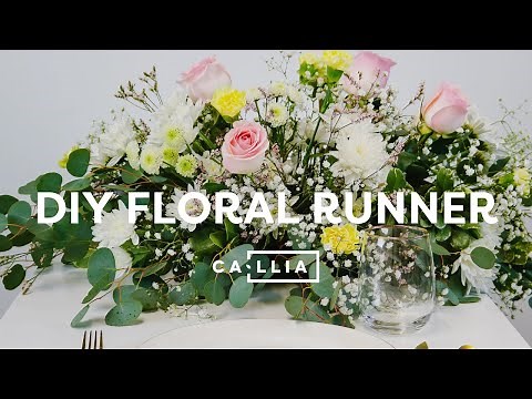 DIY Floral Runner with Callia Flowers