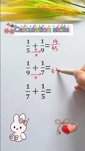 Master this simple trick for adding fractions quickly! 🧠✨ #math #hacks #learning #maths #foryou #fy