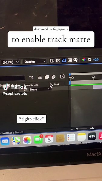 How to enable track matte || this might only work for some versions || #aetutorial #trackmatte #ae #aftereffects
