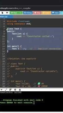 Explicit Keyword in C++ Explained | Prevent Implicit Conversion. #Cpp#ExplicitKeyword