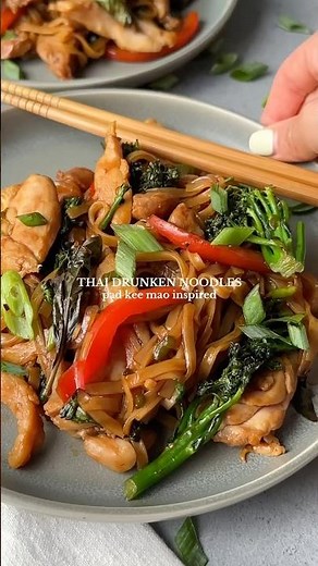 Thai Drunken Noodles - ingredients below