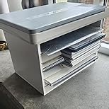 12x18 Construction Paper Organizer, 4-Tiers Paper Storage Shelf, Wooden Desk Organizer, File Holder and Letter Tray for Office, Home, Classroom