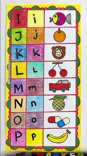 Fun Learning Letters I-P! ✨ ABC Learning for Kids #shorts #education