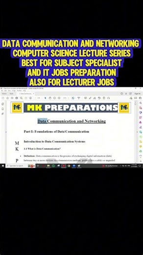 Data Communication and Networking | Full Computer Lec Series for Lecturer Subject Specialist SST IT