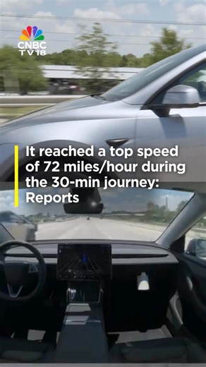 5.8K views · 27 reactions | Tesla has completed its first fully autonomous car delivery, with a Model Y driving itself from the company’s Texas factory to a customer’s home. #Tesla #ElonMusk #TeslaModelY #TeslaSelfDrivingCar #CNBCTV18Digital | CNBC-TV18 | Facebook