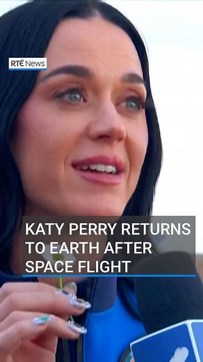 Katy Perry has returned to Earth after taking part in the first all-female space flight in over 60 years. The pop star brought a daisy aboard the flight as her daughter is named after the flower. 📲#rténews #katyperry #space #blueorigin | RTÉ News