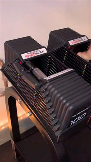 PowerBlock Dumbbells on Instagram: "Taking up space under your tree, but never your home gym. 🎄 Straight from @superbadvlad’s wish list, our Pro 100 Adjustable Dumbbells are the perfect gift for any lifter who’s looking for limitless workouts without adding clutter. 👀 Tag someone who has had their eye on this set all season! #powerblockdumbbells #powerblocks #stengthtraining #gifting #homegym"