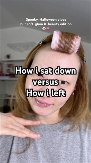 Spooky, Halloween vibes but soft-glam K-beauty edition👻💗 #makeupshorts