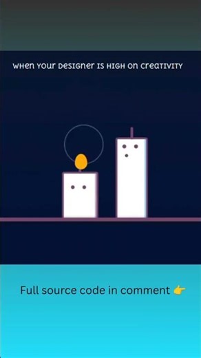 Romantic Candle Animation in HTML & CSS ❤️ | Fun With Code | #Shorts #Coding