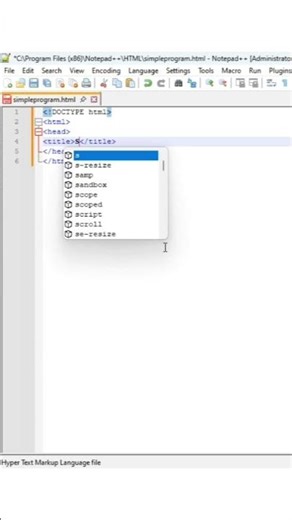 How To Write Simple Program In Html #html5 #htmltutorial #tutorial #simple #viral #code
