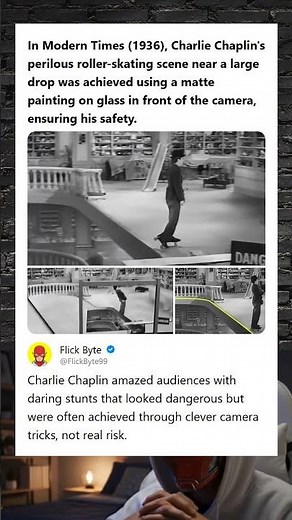 Charlie Chaplins Modern Times 1936 Roller Skating Stunt Secret Revealed