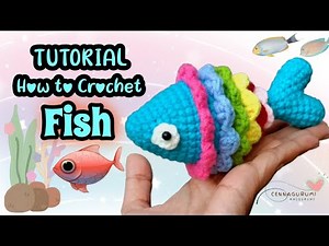 💟 Amigurumi Sea Animals 🐟 How to Crochet Rainbow Fish No sew For Beginners 💥 Crochet Fish Tutorial