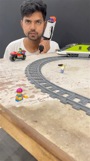 Lego High Speed Passenger Train Loco Pilot Gun Shooting