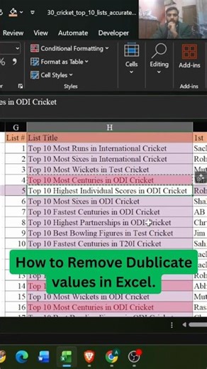 How to remove duplicates in Excel ☠️ | Remove dupliates in Excel 🤯 #excelshortcuts #excel