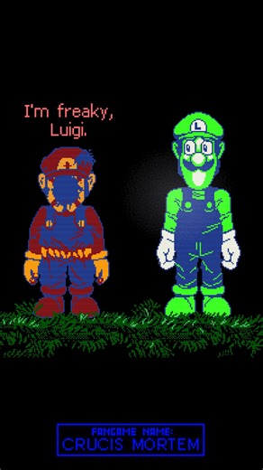 Lumpy on Instagram: "Freaky Mario shows his hole to Luigi 💀 (fangame I'm playing here is called Crucis Mortem) #scary #mario #mariobros #nintendo #didyouknow #smw #mariobros #gaming #memes #retro #supernintendo #game #games #gamingsecrets #secret #lumpytouch #mario64 #toad #fangame #fanart"