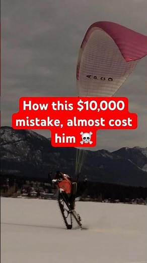 $10,000 parachute jump off a snowmobile #adrenaline #extreme #snowmobile