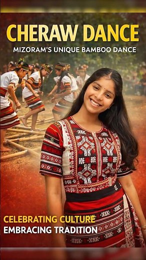 India’s Most Unique Bamboo Dance 🇮🇳 | Cheraw Dance of Mizoram #mizoram #dance #dancevideo