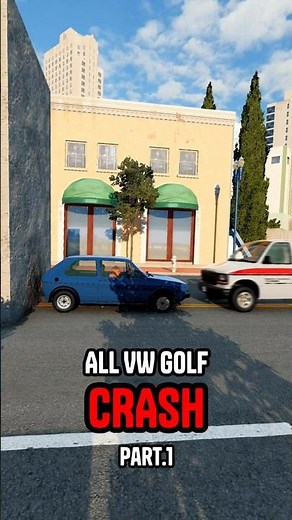 All VW Golf car crash test in BeamNG Drive Part 1. 💥