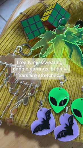 Wearing Dangle Earrings with Stretched Ears | Jewelry Hack