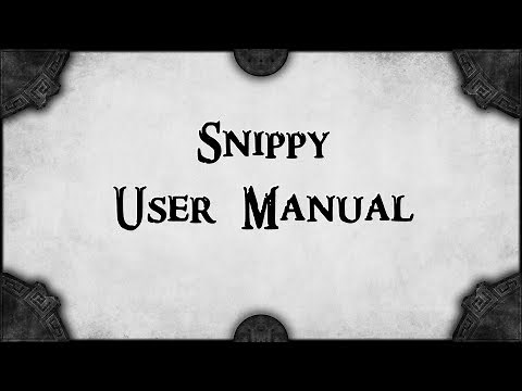 Haem Projects — Project AHO: Snippy — User Manual [Skyrim]