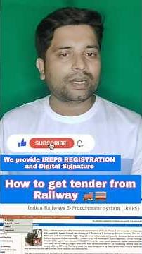 How to get tender from Railway 💯💯 | IREPS Vendor Registration | DSC for IREPS VENDOR Registration