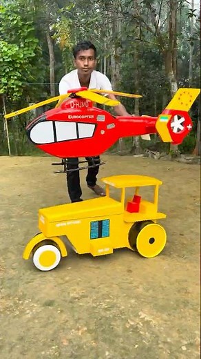 Big Road Roller Vs Big Remote Control Helicopter | Helicopter | Rc helicopter #helicopter