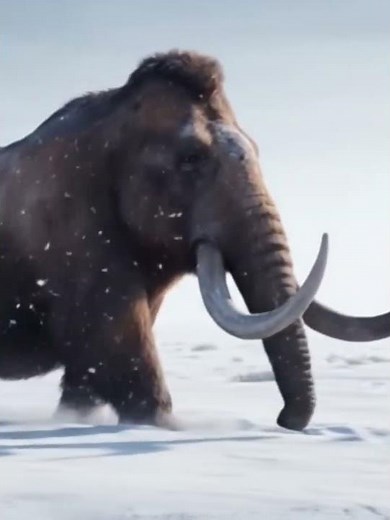 Epic Ice Age Battle: Mammoth Protects Calf from Saber-Toothed Tiger - #wildlife #fight #save #baby