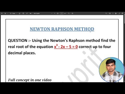 Newton raphson method in Hindi || statistical and numerical method || Engineering mathematics || Bsc
