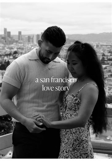 San Francisco proposal, told in black and white 💍🖤 Photographing an engagement the moments before & after the “yes” #sanfranciscoproposal #weddingtok #engagementportraits #proposalvideo #blackandwhitephotos