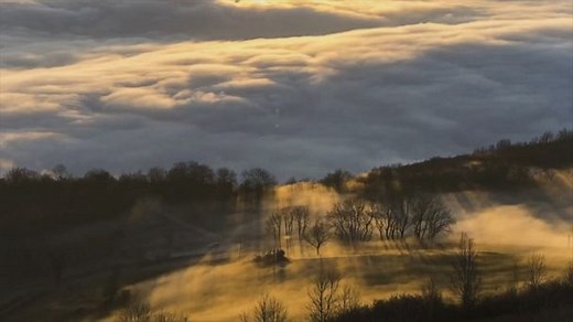 Timelapse shows clouds rolling over France