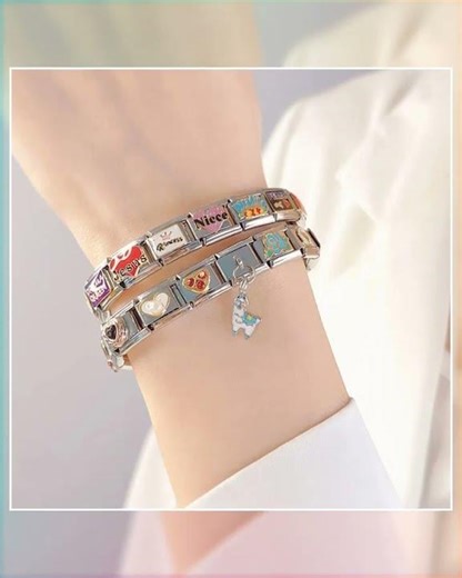 Customizable 9mm Italian Charm Bracelet Links - 38 Unique Designs - Ideal Gift for Her