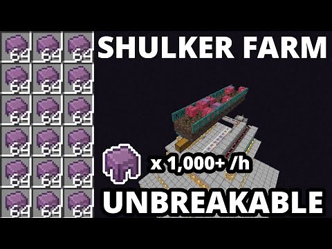Best Shulker Farm Minecraft 1.21.10 - 1,000 Shulker Shells per Hour - Unbreakable