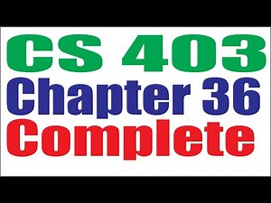 CS403 Lecture36 Complete Virtual University
