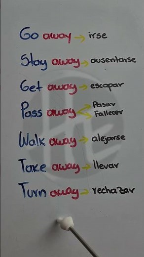 What do phrasal verbs with away, such as get away and walk away, mean in English?