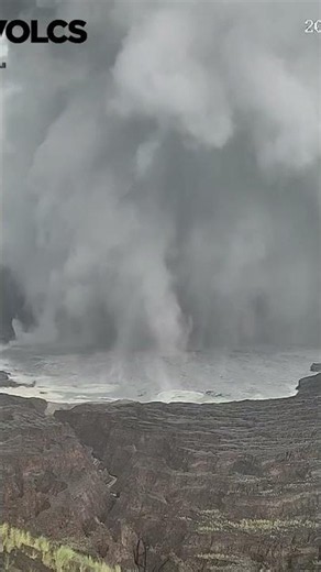 Watch: Dramatic Volcano Eruption Unleashes Stunning Blast of Ash and Steam #shorts