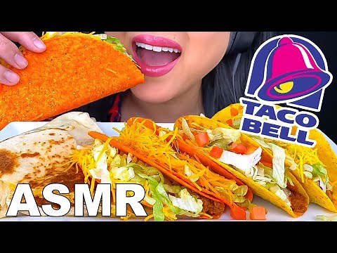 ASMR CRUNCHY TACO NO HOT SAUCE CHALLENGE Taco Bell MUKBANG EATING SOUNDS (Eating Show) ASMR Phan