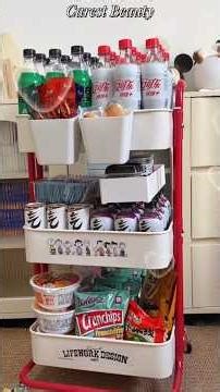 Immersive Unboxing 📦 | Super Fun Unboxing and Snack Organizing Cart 💗 #snackunboxing #refill #cart