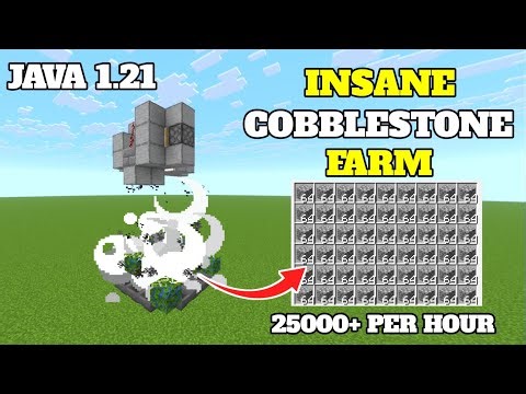 Unlimited Cobblestone Farm in Minecraft 1.21 Java – Easy Auto Generator!