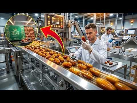 The Mesmerizing Vibration Of The Modern Golden Fruit Production Process Inside A Date Factory
