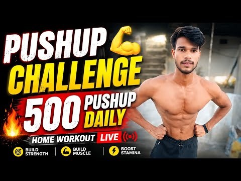 Home Workout Unlimited Full Push Up 💪 Crazy Challenge | Workout at Home Live 🔥
