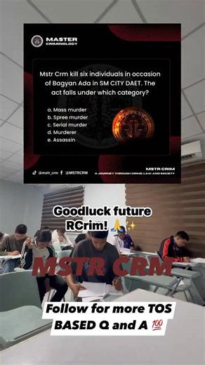 CRIMINOLOGY AREA- Actual Board exam sample Q and A in CLE 💯⚖️ #copyrightinfrigementnotintendedmusic #trendingreelsvideo #fypシ゚ #copyrightinfrigementnotintended #makeitviralchallenge #MABINICOLLEGES #CriminologyStudent #Criminology #disclaimernocopyrightinfringementintendedmusicbelongstotherightfulowner #qanda #review #FutureCriminologists #reviewer #CriminologyIntern #CCJEDepartmentss #CCJE #criminologyboardexam #CriminologyReview #moreviews #reviews #SUBSCRIBERS #ContentMonetization #disclaime