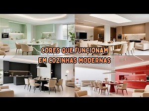 COZINHAS MODERNAS COM DESIGN LIMPO E CORES PERFEITAS | INSPIRAÇÃO PARA SEU PROJETO