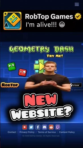 RobTop’s NEW Geometry Dash WEBSITE?