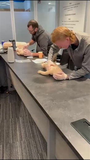 Infant CPR is included in our SOS First Aid Training programs. You never know when you will need life-saving skills. Ask us about our SOS First Aid Training programs for your workplace. Be Prepared. #firstaid #firstaidtraining #emergencyFirstAid | SOS Emergency Response Technologies