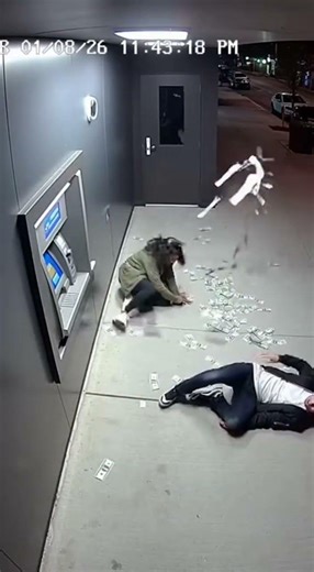 Bag rips open at a gas station and cash explodes everywhere 💵😳#cashfail #securitycam #unexpected