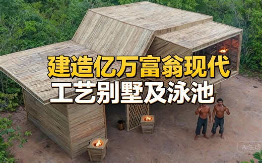 [中配]建造亿万富翁现代工艺别墅及泳池 - Survival Builder