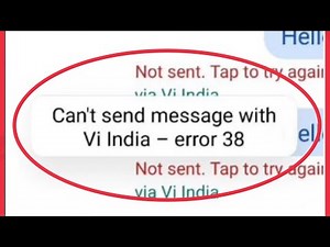 Can't send message with Vi India - error 38 Problem Solve | Message Not Send Vi Sim in Android