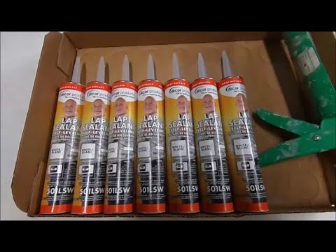 Resealing An EPDM Rubber RV Roof With Dicor Self-leveling Lap Sealant.